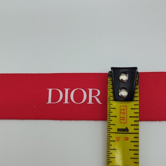 CHRISTIAN DIOR Ribbon Five (5-yd) Red Logo Luxury Gift Wrap Packaging Trim 7/8" - Picture 3 of 3
